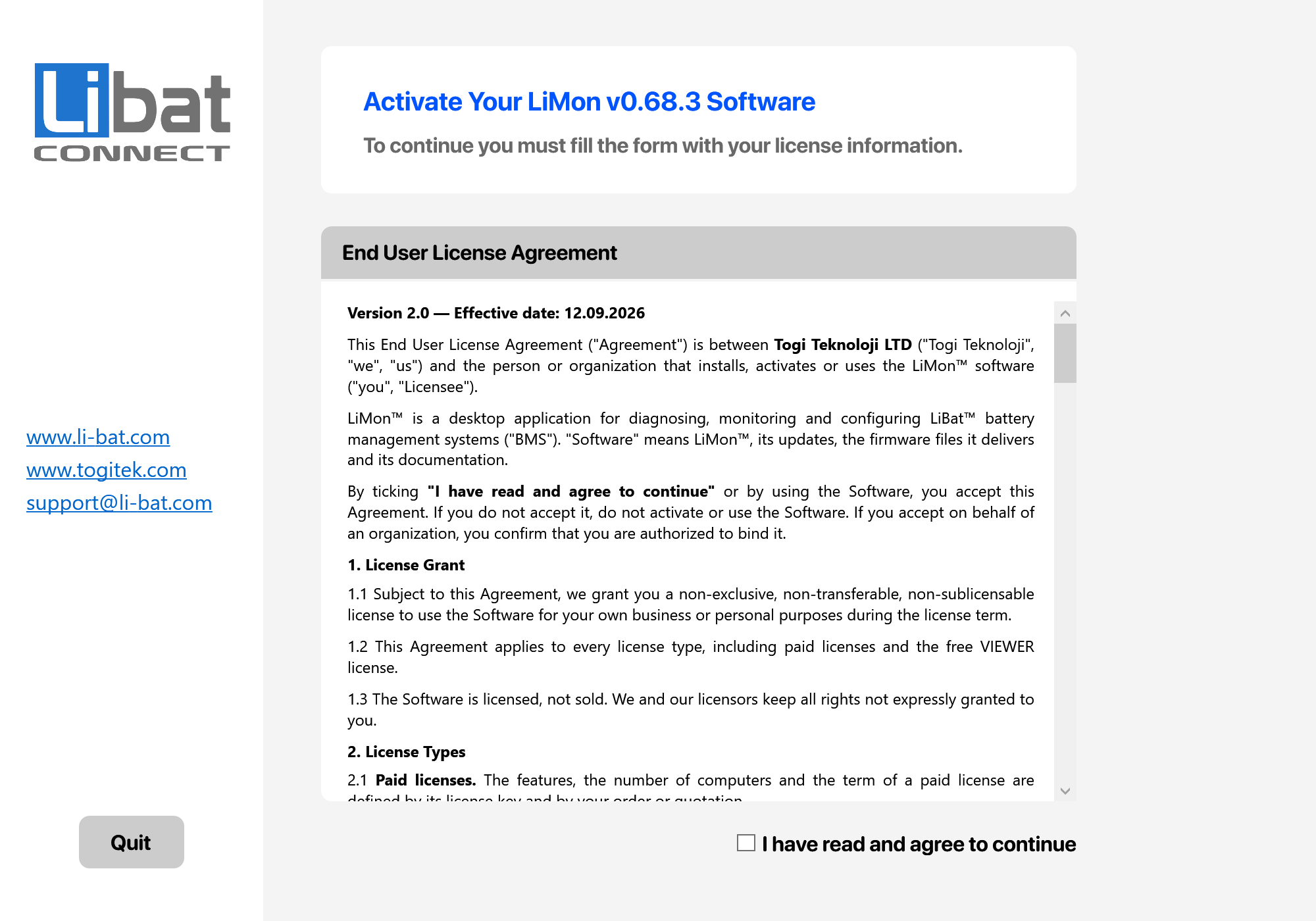 End User Licence Agreement